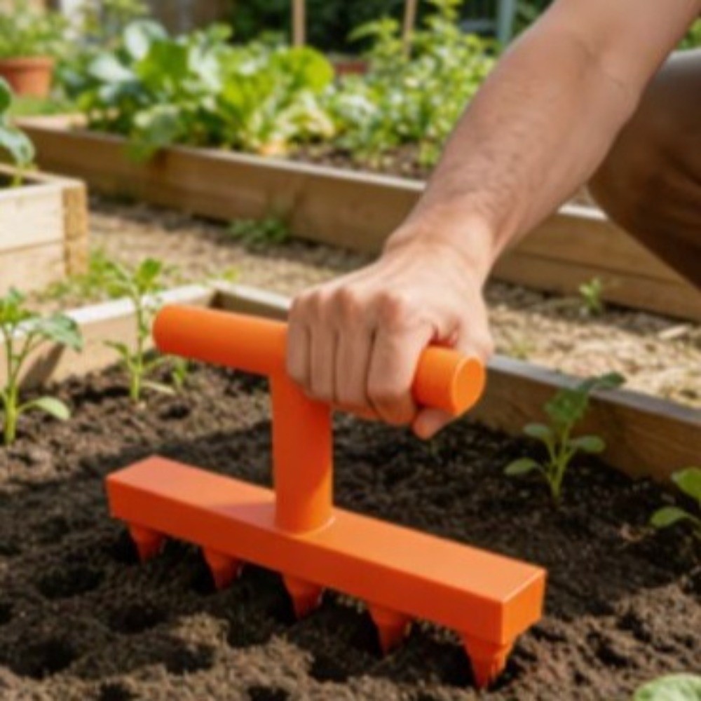Garden Row Marker - Plastic Soil Hole Drilling Tool Manual