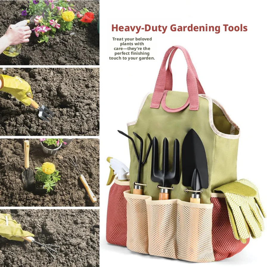Gardening Tools Sale - Outdoor garden planting tools 9-piece set,