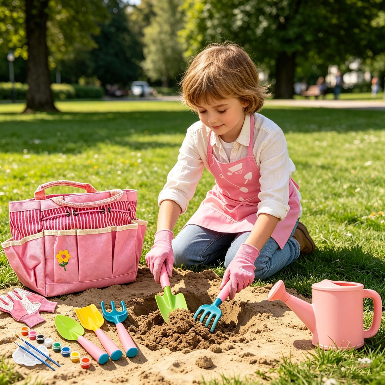 Gardening Tools Kit For Kids - Kids Gardening Kit Watering Can Gloves