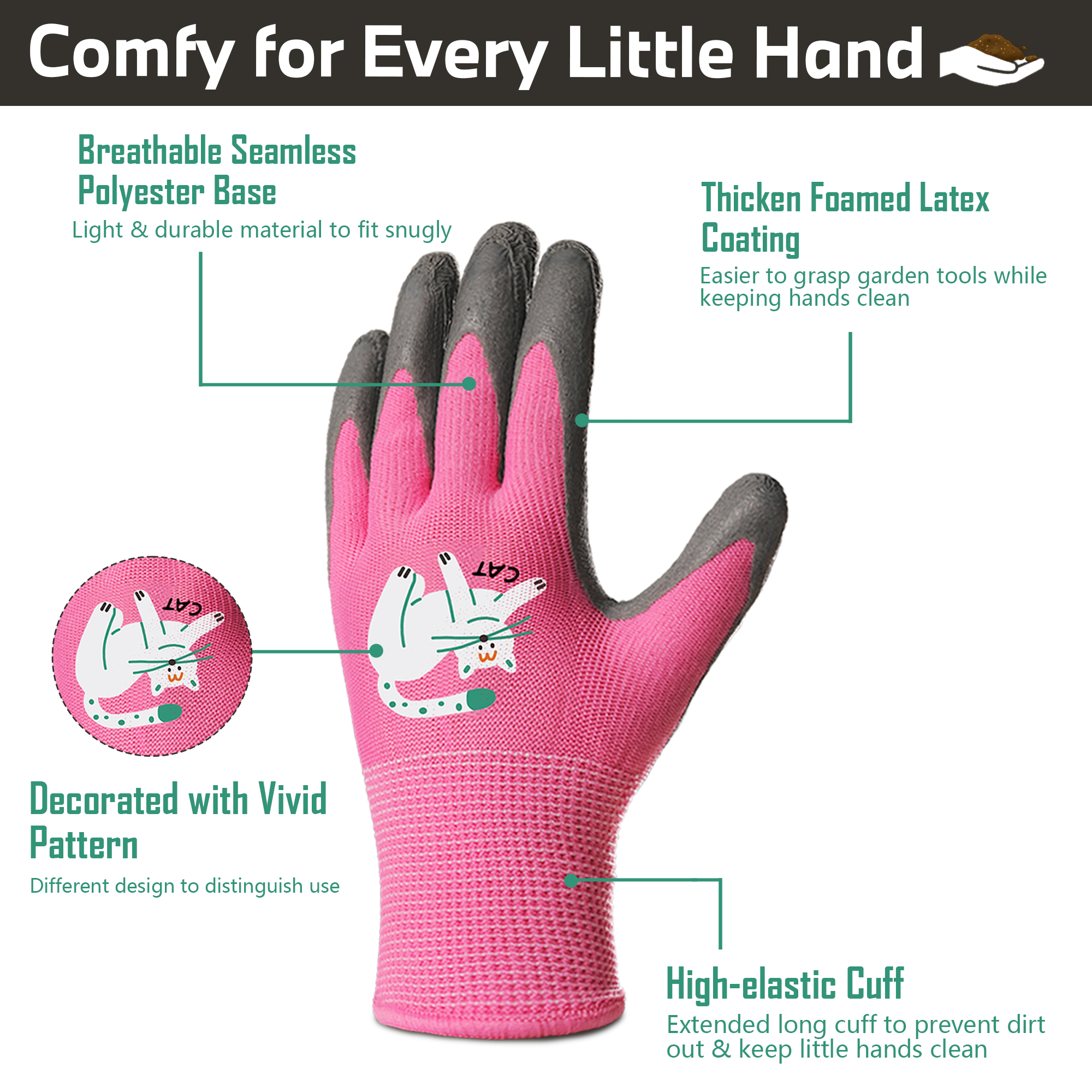 4 Pairs Kids Gardening Gloves  - Gardening Tools Kit For Kids avis et prix