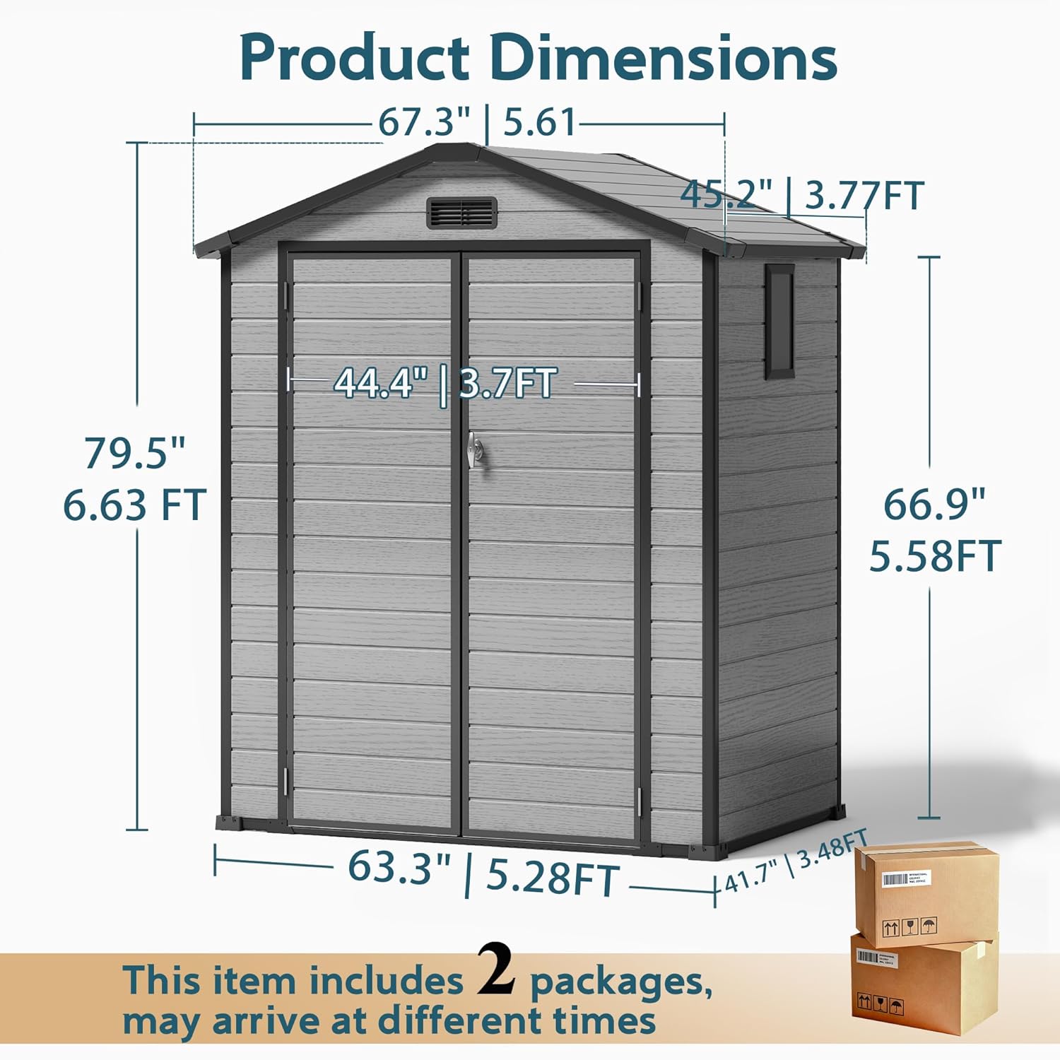 6X4 FT Outdoor Shed, Plastic S - Gardening Tools Storage avis et prix