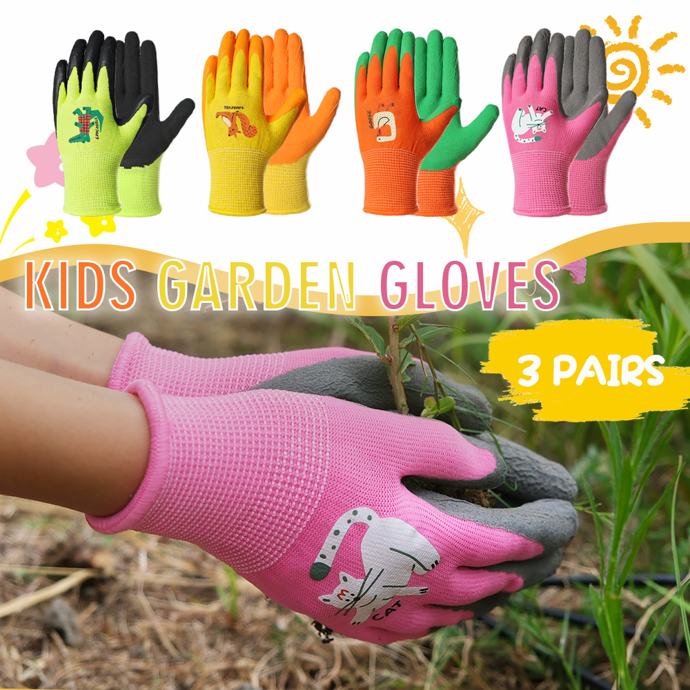 3 Pairs Kids Gardening Gloves  - Gardening Tools Kit For Kids avis et prix