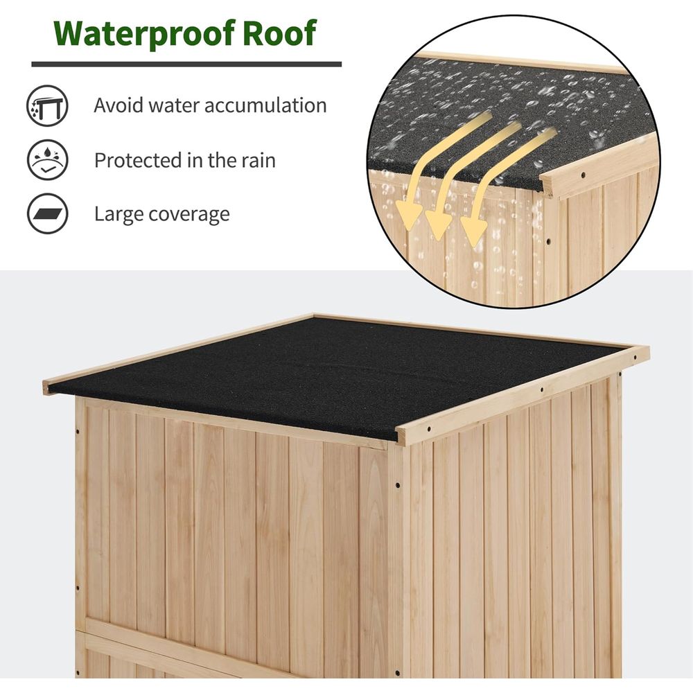30 Natural Wood Outdoor Storag - Gardening Tools Storage avis et prix