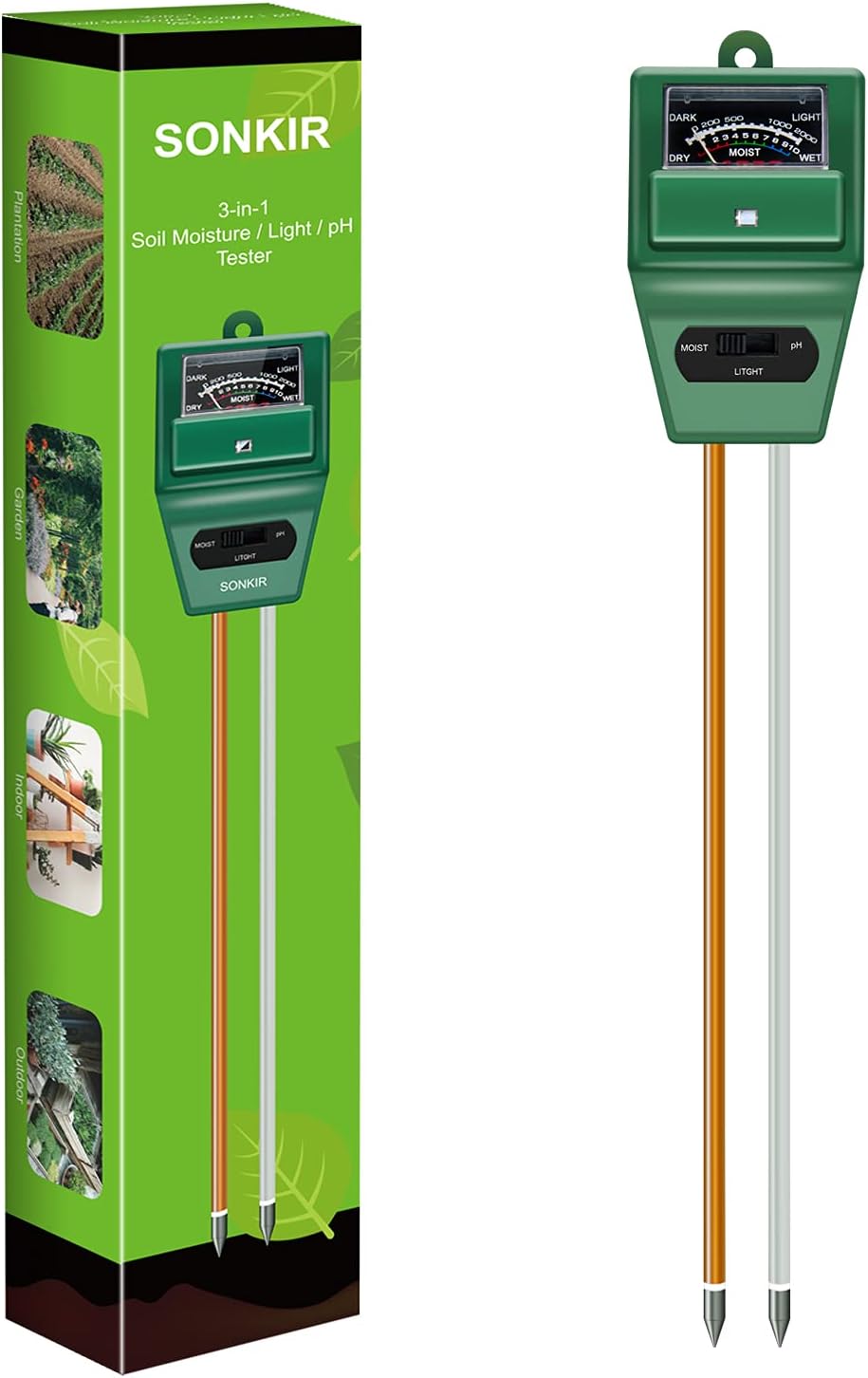 Soil pH Meter, MS02 3-in-1 Soi - Gardening Tools Uses avis et prix