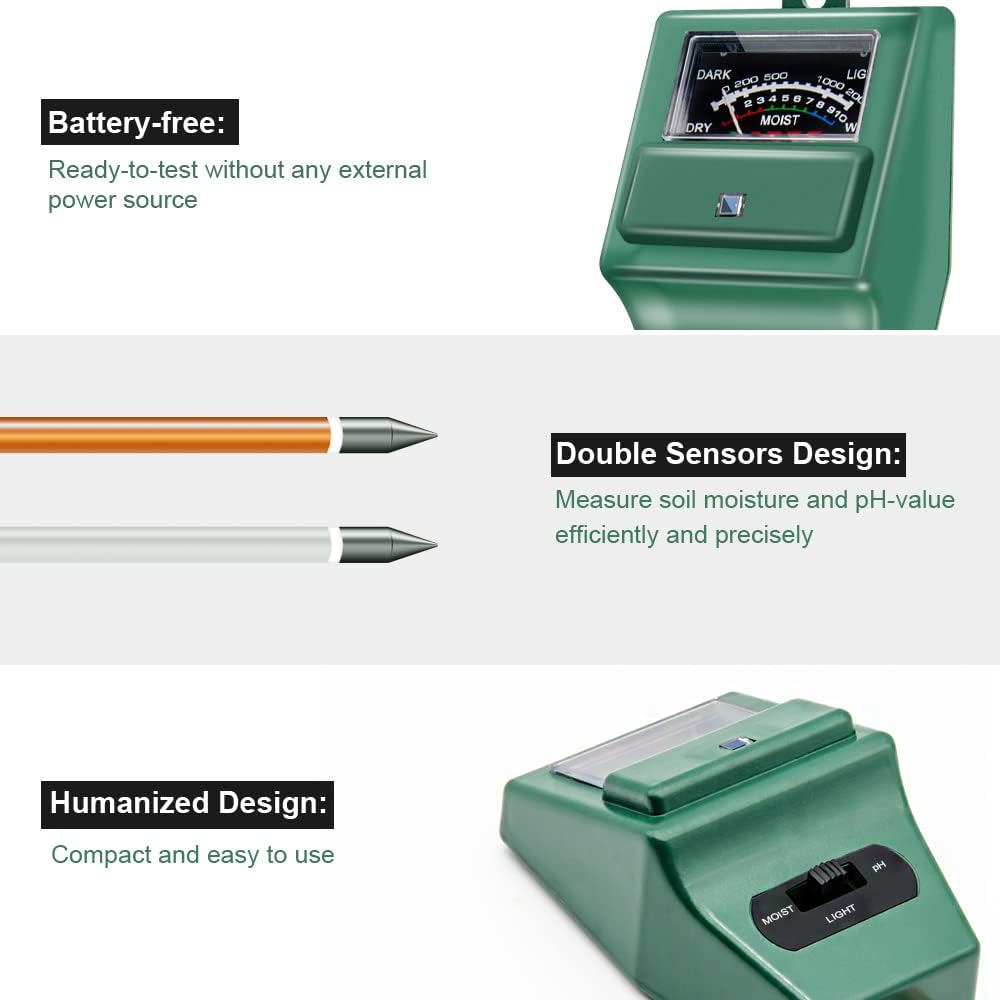 Soil pH Meter, MS02 3-in-1 Soi - Gardening Tools Uses avis et prix