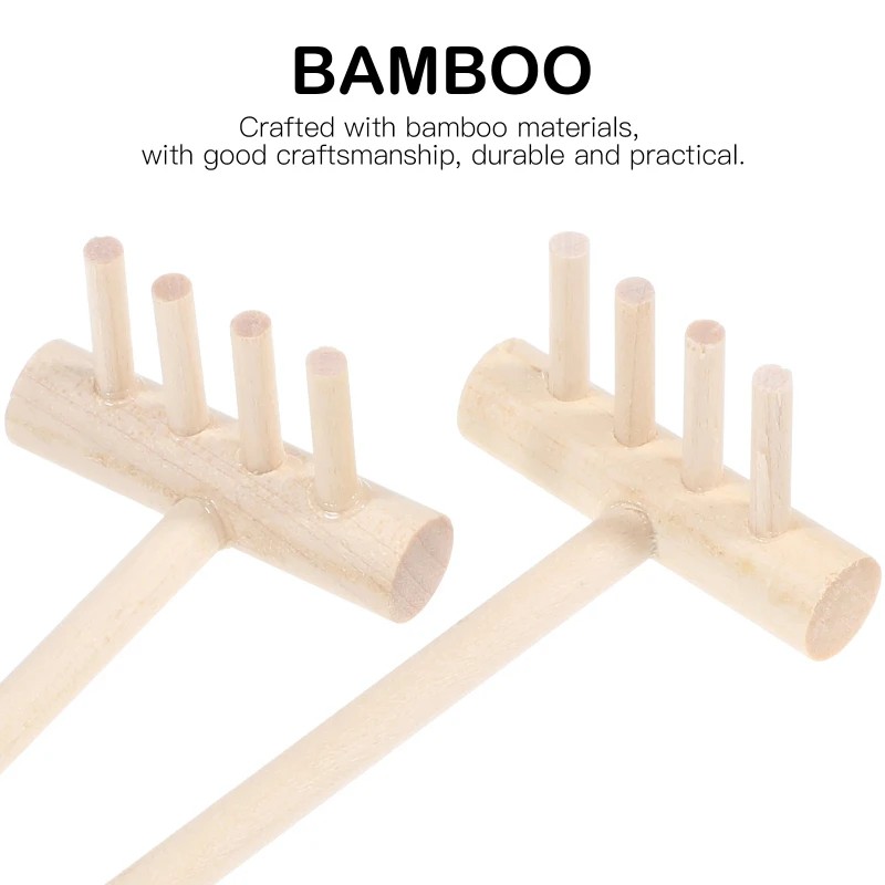 6pcs Mini Bamboo Rake Set for  - Zen Gardening Tools avis et prix