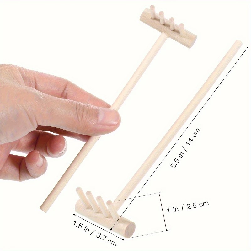 6pcs Mini Bamboo Rake Set for  - Zen Gardening Tools avis et prix