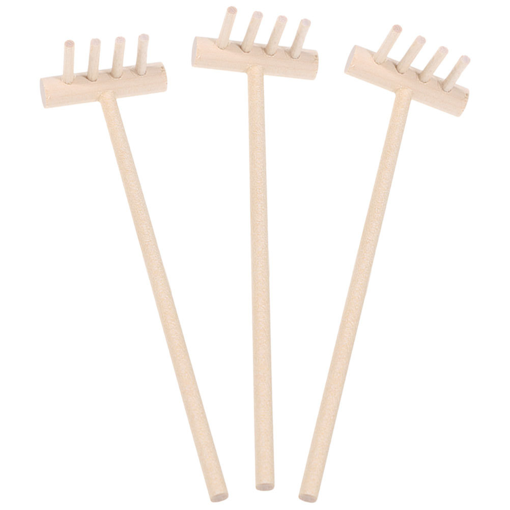 3pcs Bamboo Mini Rake Set For  - Zen Gardening Tools avis et prix