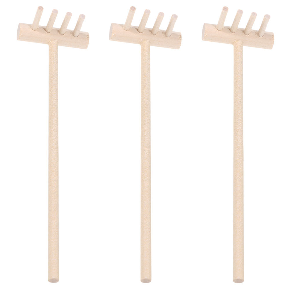 3pcs Bamboo Mini Rake Set For  - Zen Gardening Tools avis et prix