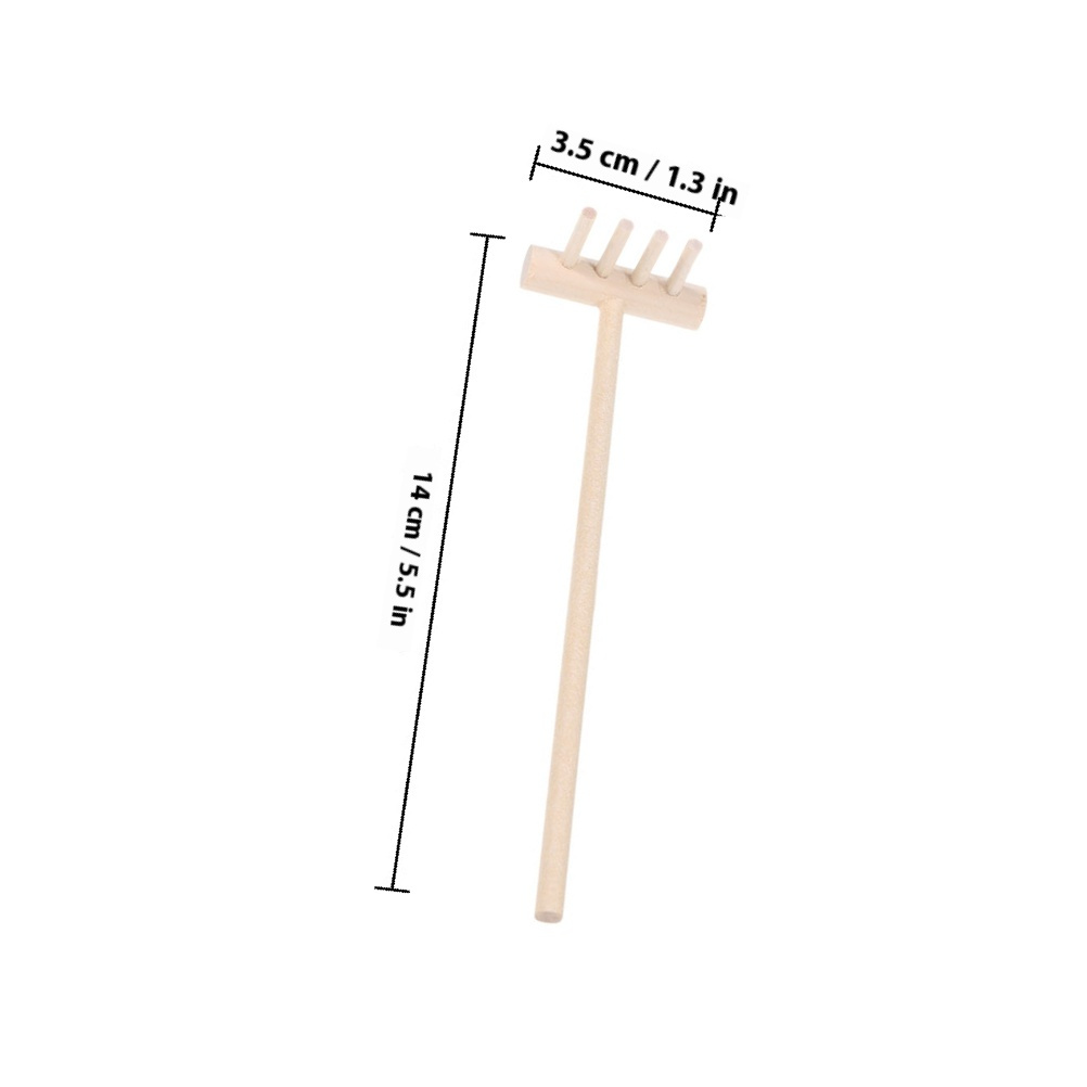 3pcs Bamboo Mini Rake Set For  - Zen Gardening Tools avis et prix