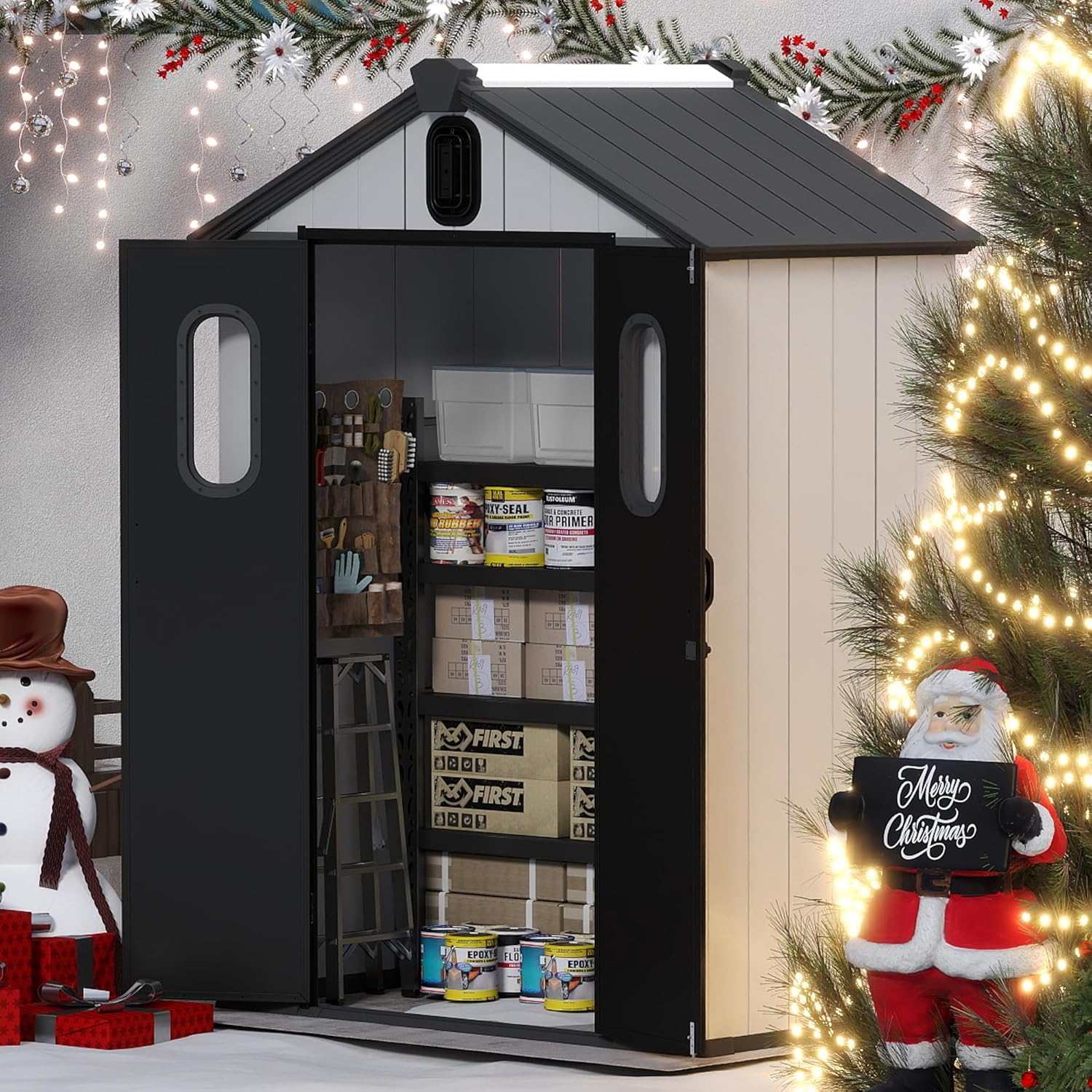 5x3 FT Resin Storage Shed All  - Gardening Tools Storage avis et prix