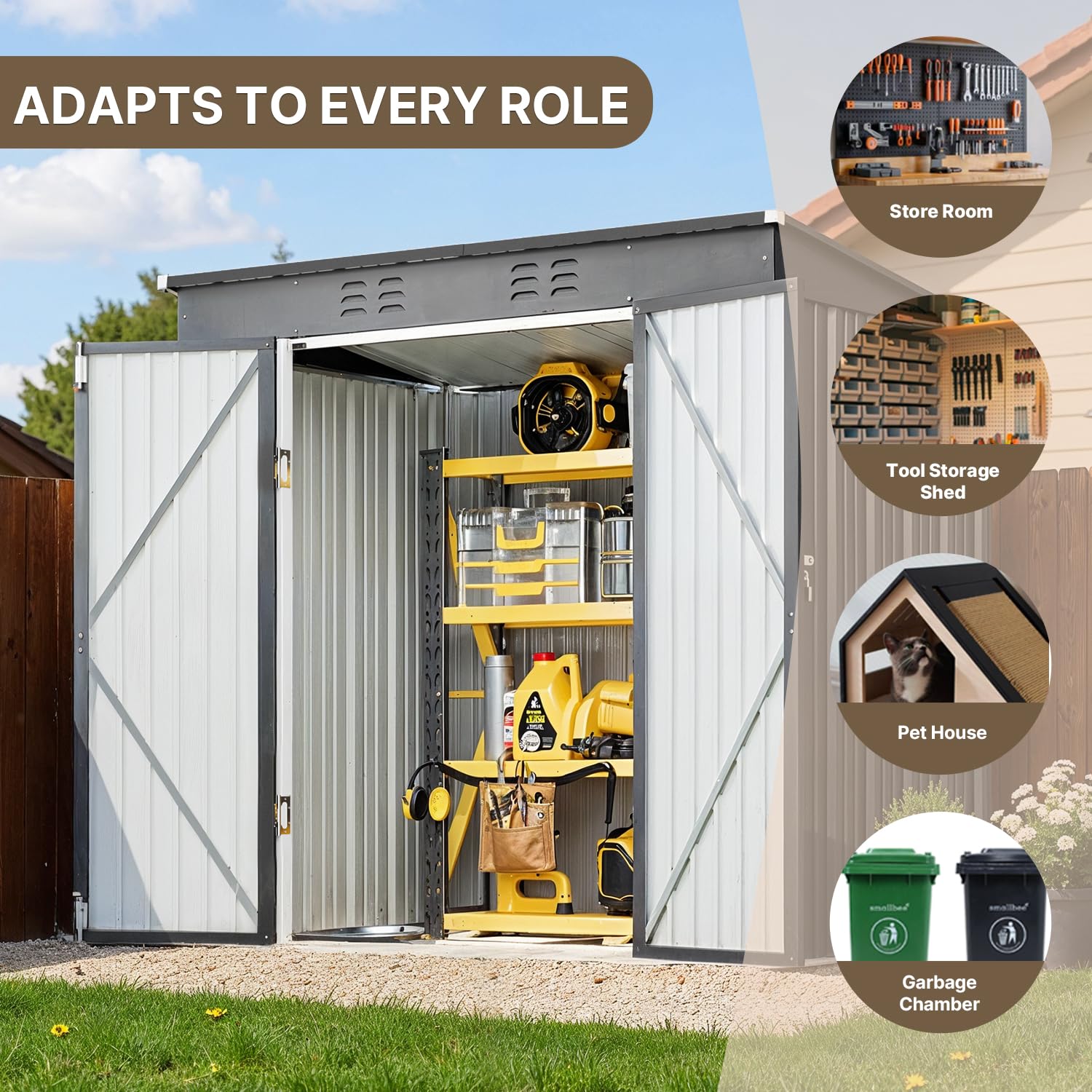 6x4ft Metal Outdoor Storage Sh - Gardening Tools Storage avis et prix