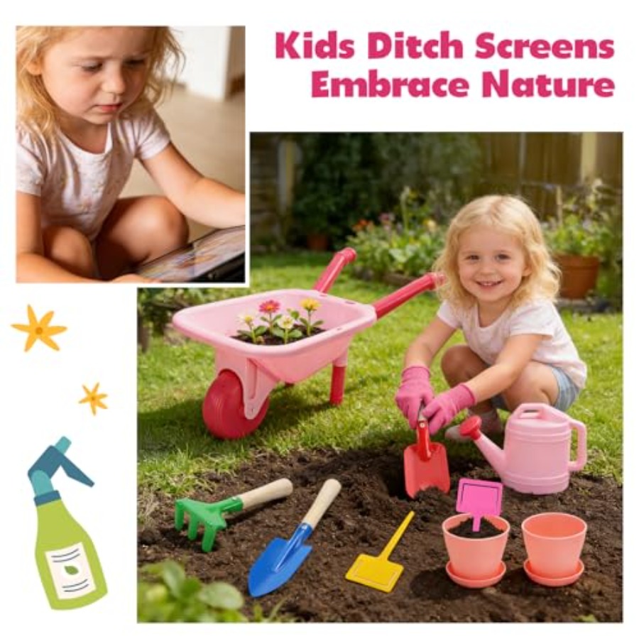 Gardening Tool Set Pink Wheelb - Gardening Tools Pink avis et prix
