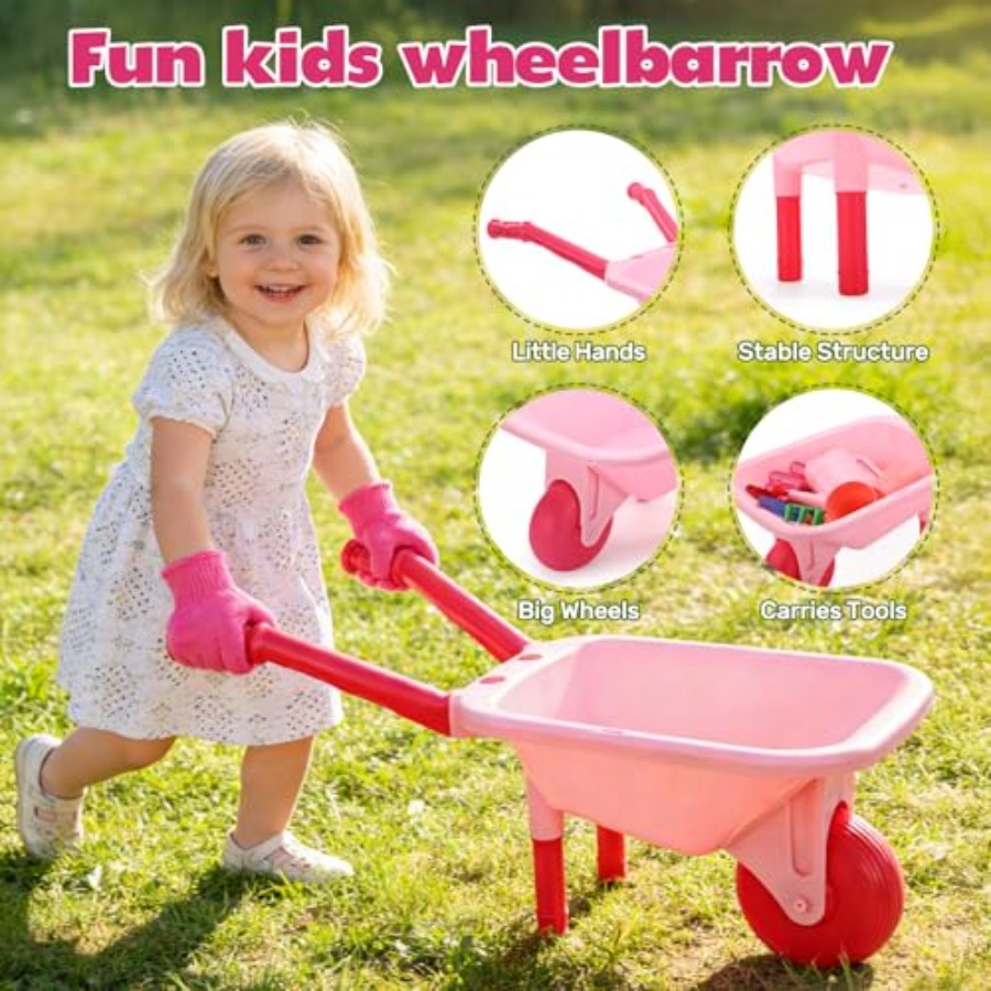 Gardening Tool Set Pink Wheelb - Gardening Tools Pink avis et prix