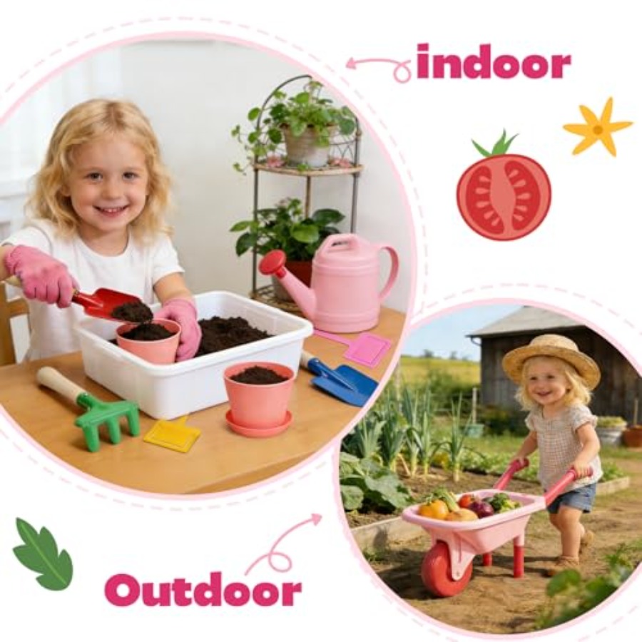 Gardening Tool Set Pink Wheelb - Gardening Tools Pink avis et prix