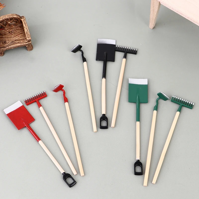 3Pcs 1:12 Dollhouse Miniatures - Gardening Tools Toys avis et prix