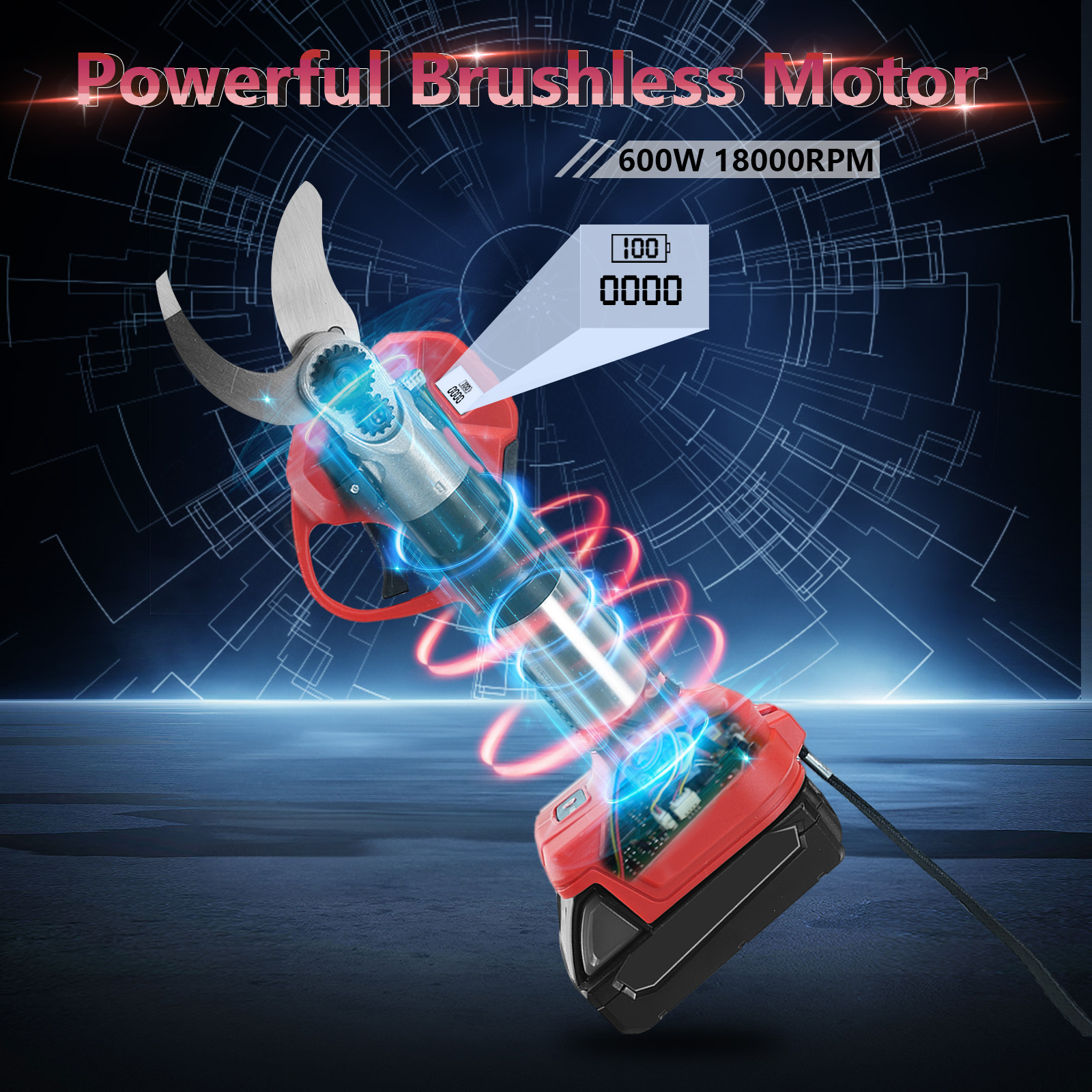 30mm Brushless Electric Prunin - Gardening Tools Scissors avis et prix