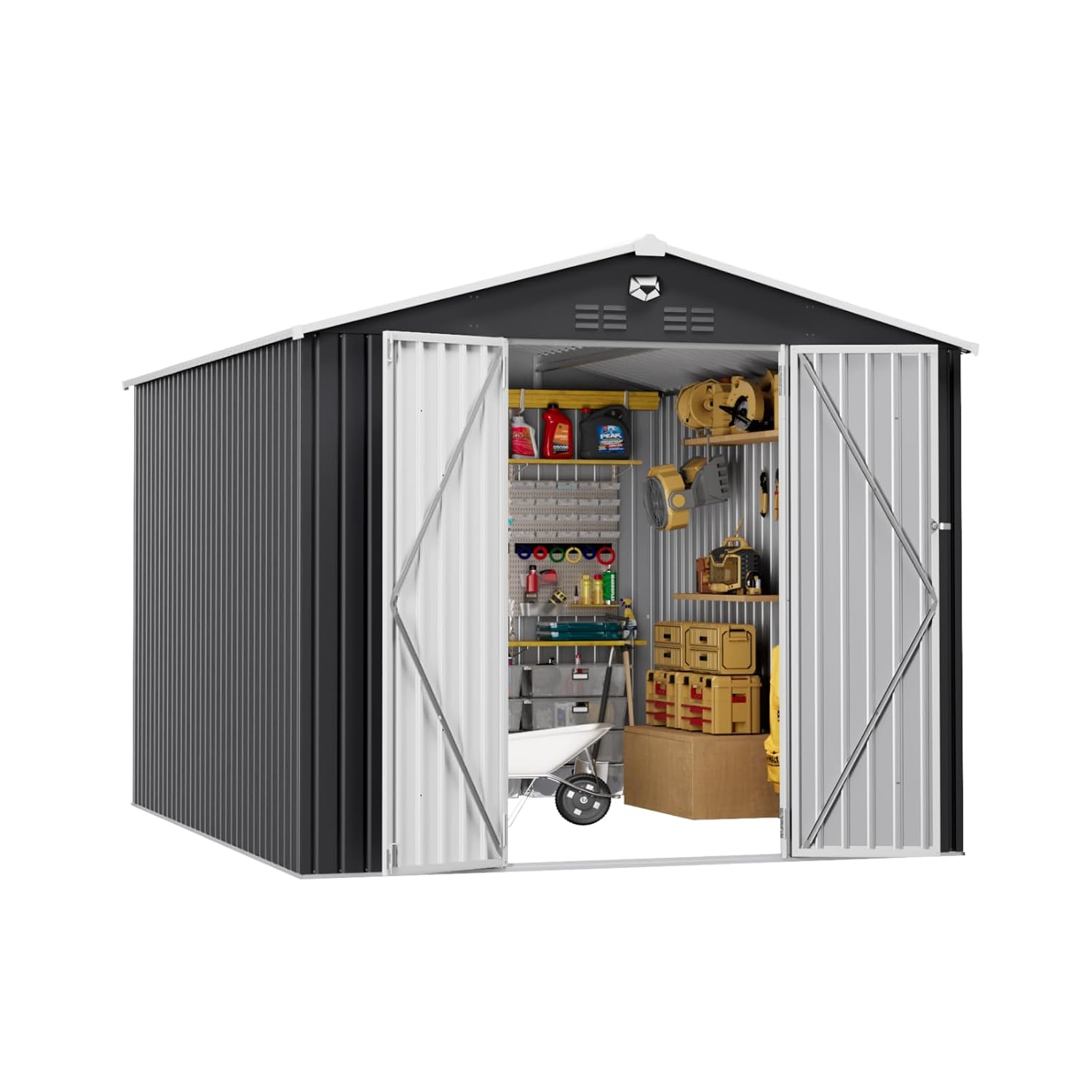 10x12 FT Metal Outdoor Storage - Gardening Tools Storage avis et prix