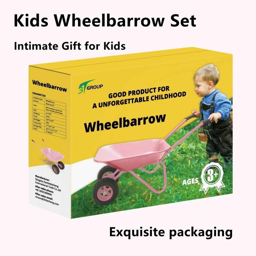 Children's Pink Metal Wheelbar - Gardening Tools Pink avis et prix