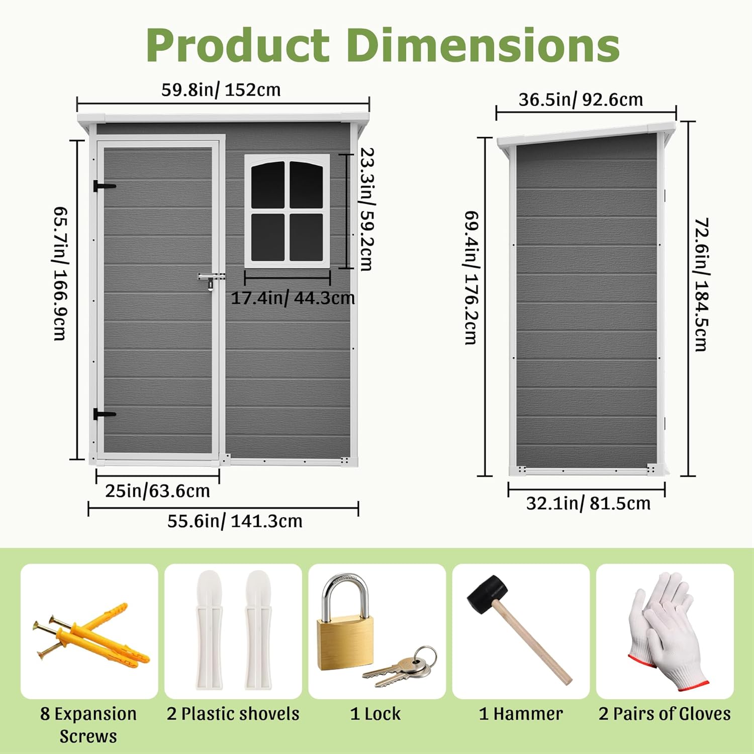 Resin Outdoor Storage Shed Kit - Gardening Tools Storage avis et prix