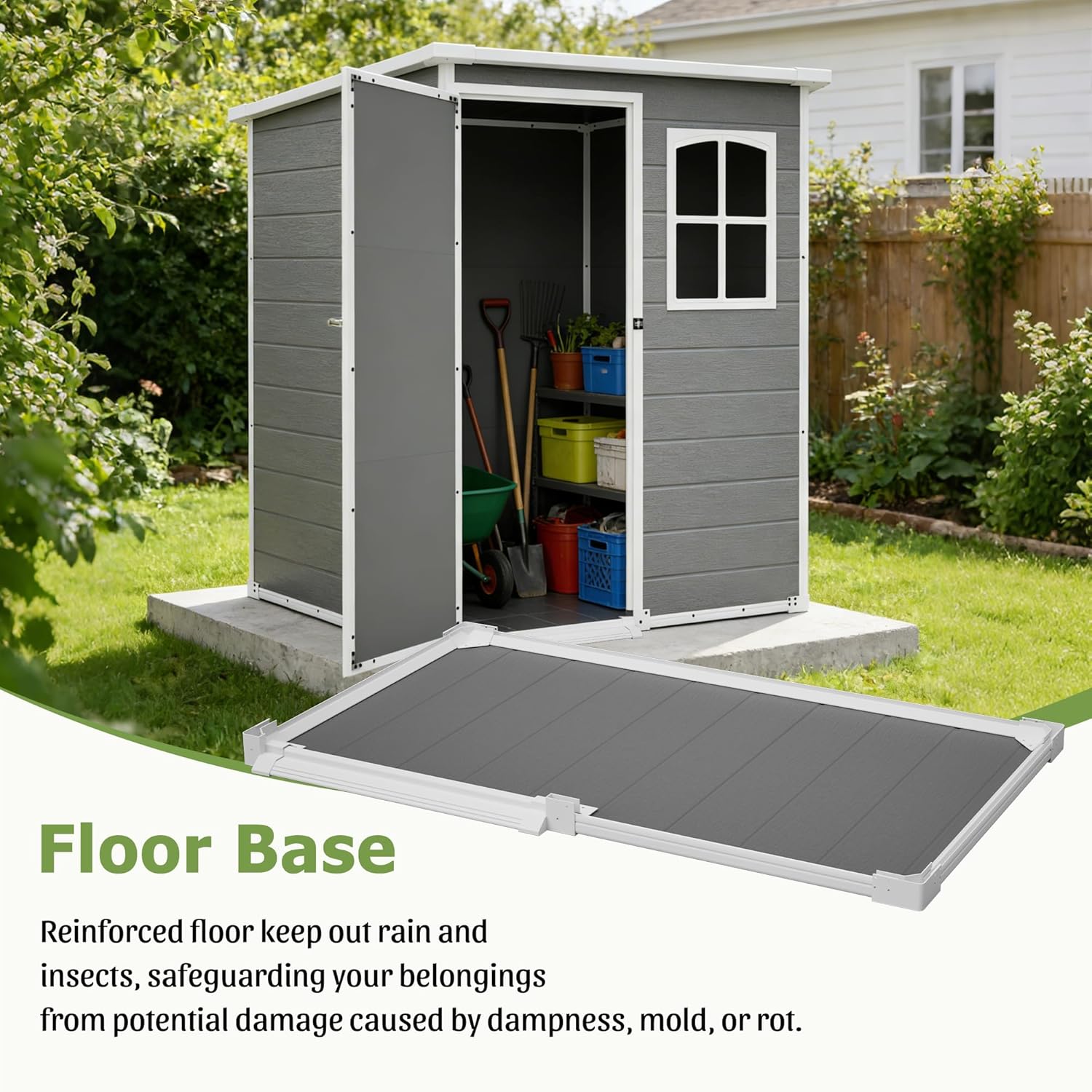 Resin Outdoor Storage Shed Kit - Gardening Tools Storage avis et prix