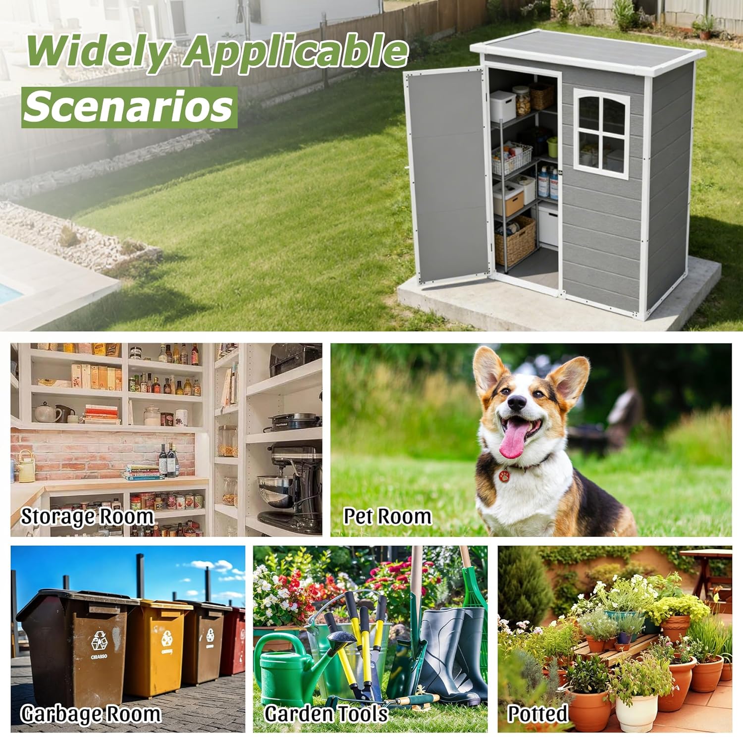 Resin Outdoor Storage Shed Kit - Gardening Tools Storage avis et prix