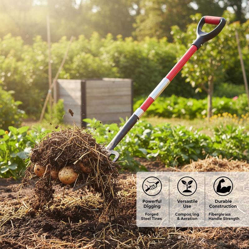 Spading Fork 45 in For Compost - Spade Digging Fork avis et prix