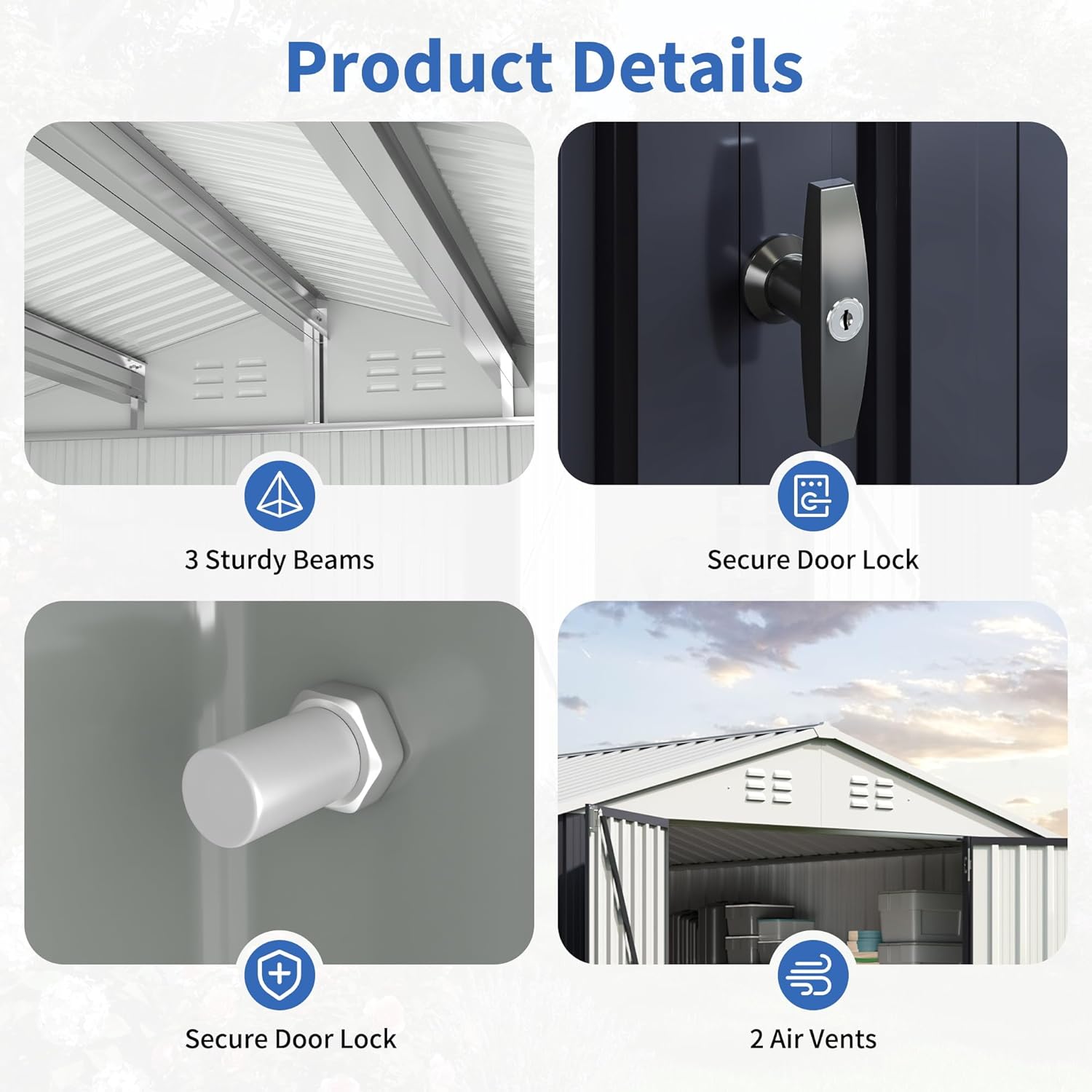 12x14 FT Storage Shed,Garden S - Gardening Tools Storage avis et prix