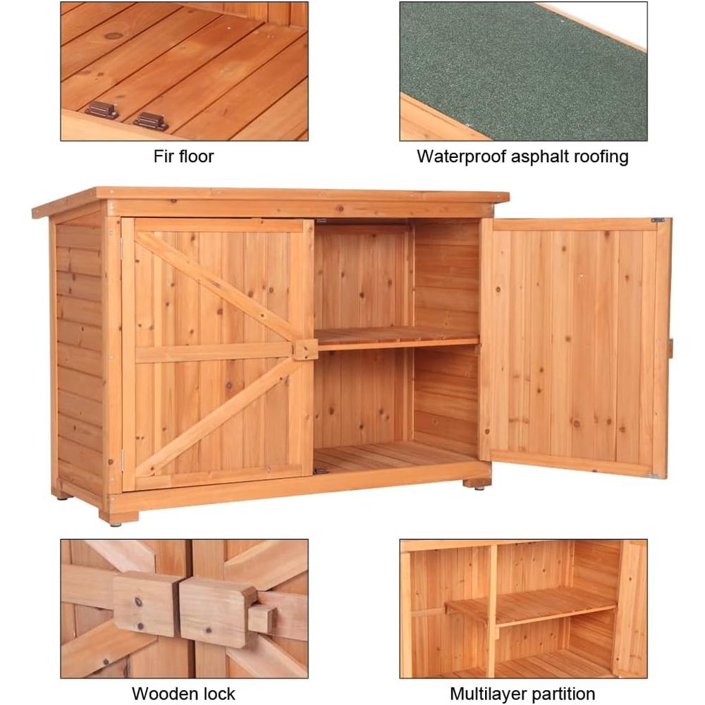 Extra Large Outdoor Wooden Sto - Gardening Tools Storage avis et prix