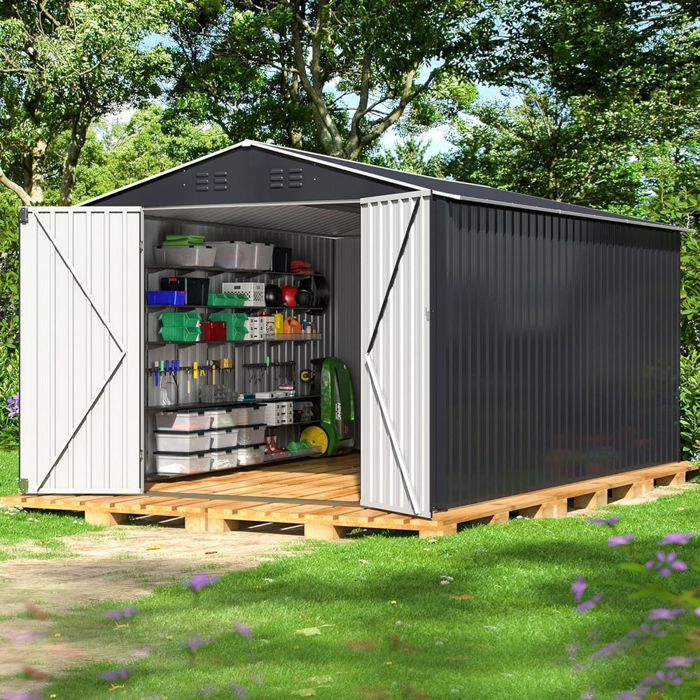11.7ft x 8ft Outdoor Metal Sto - Gardening Tools Storage avis et prix