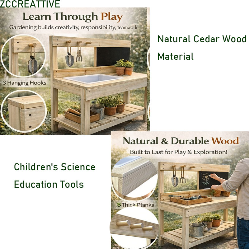 ZCCREATTIVE Children Wooden Po - Gardening Tools For 8 Year Olds avis et prix
