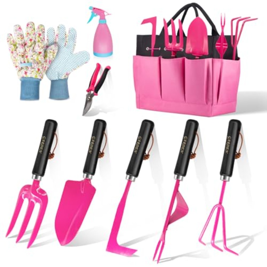9Piece Heavy Duty Gardening Ha - Gardening Tools Pink avis et prix