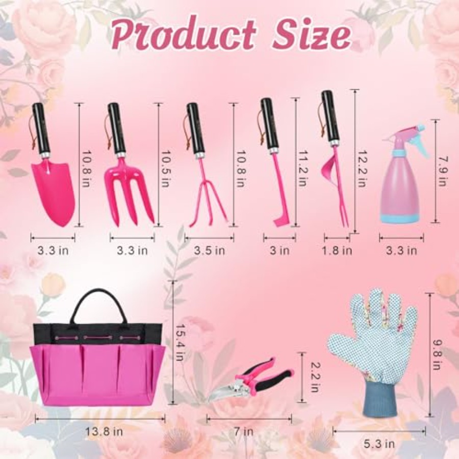 9Piece Heavy Duty Gardening Ha - Gardening Tools Pink avis et prix
