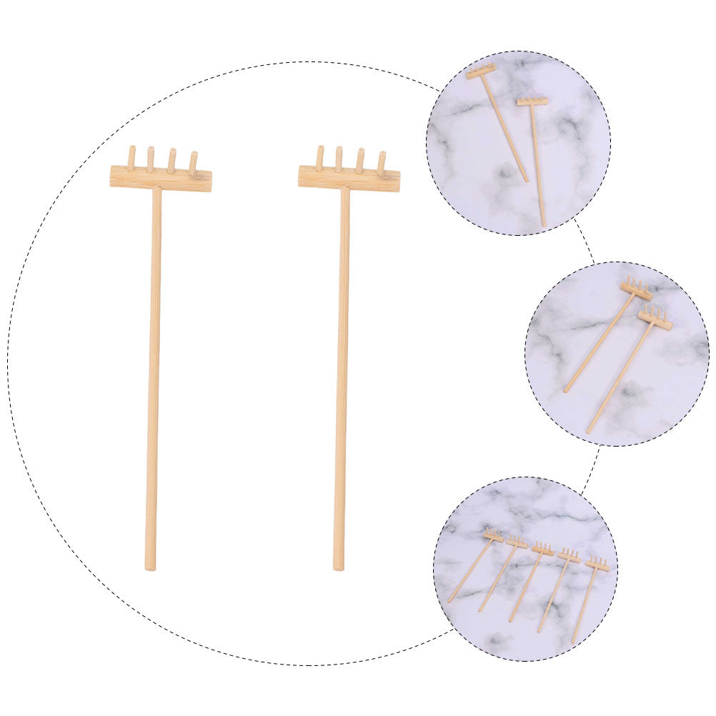2Pcs Mini Bamboo Zen Garden Ra - Zen Gardening Tools avis et prix