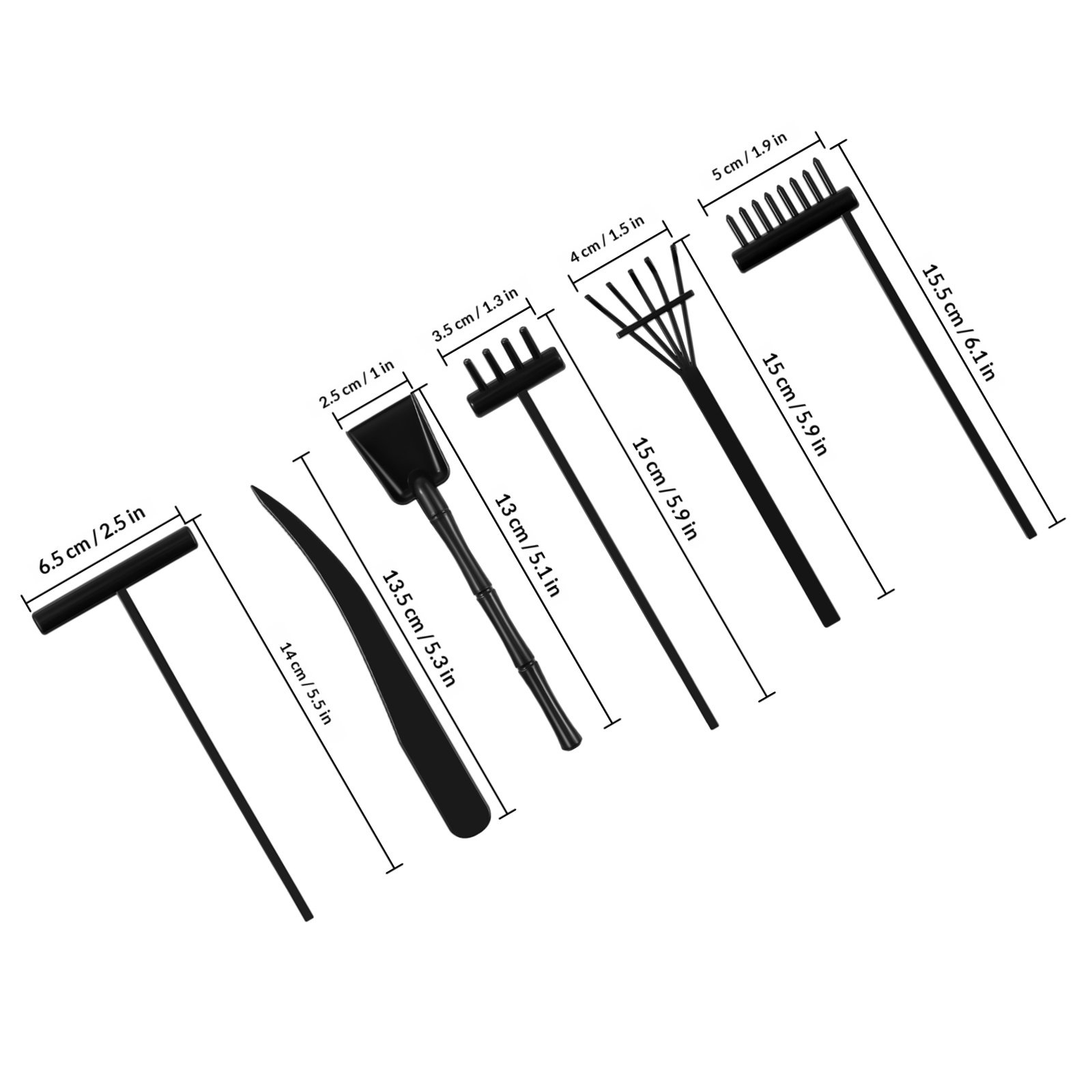 6Pcs Mini Zen Rake Kit Garden  - Zen Gardening Tools avis et prix