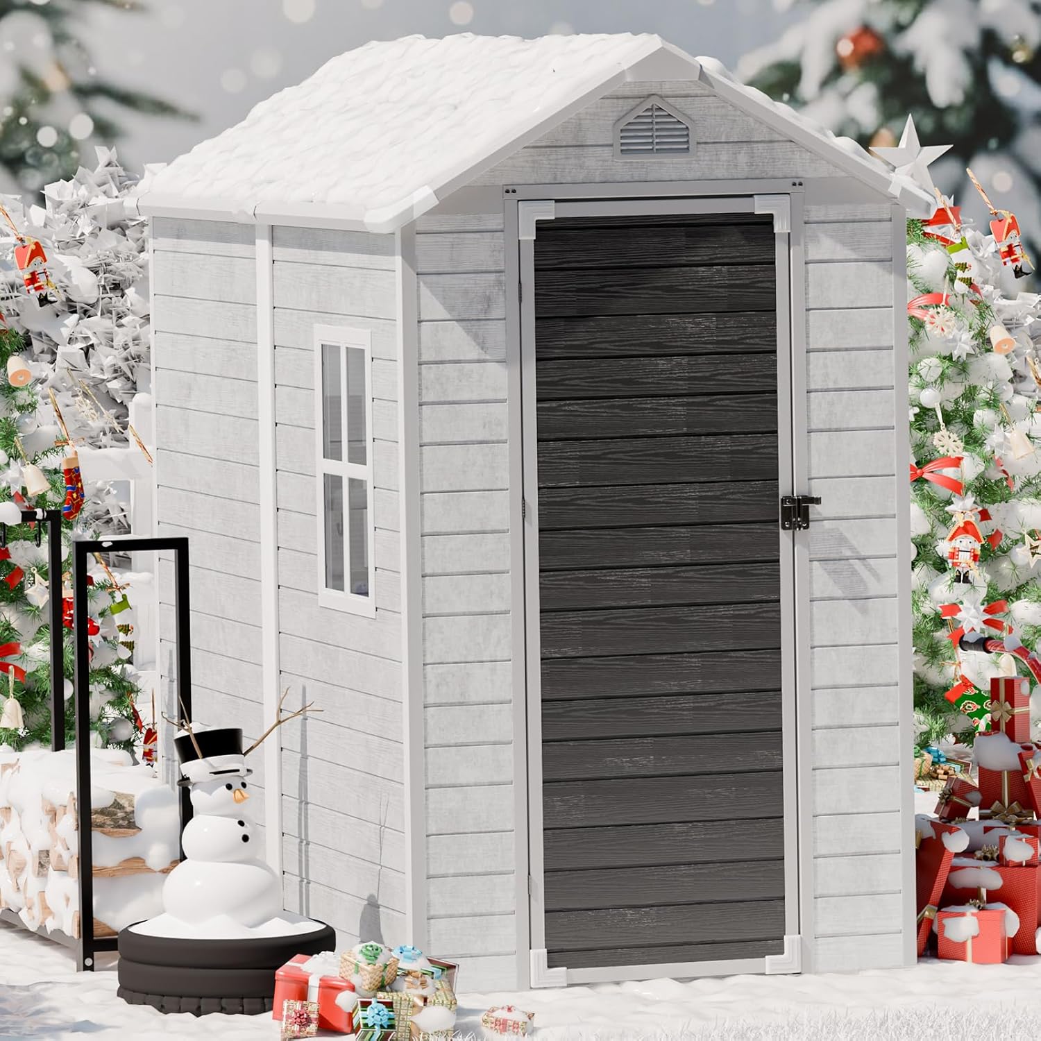 4x6 FT Plastic Storage Shed Wa - Gardening Tools Storage avis et prix