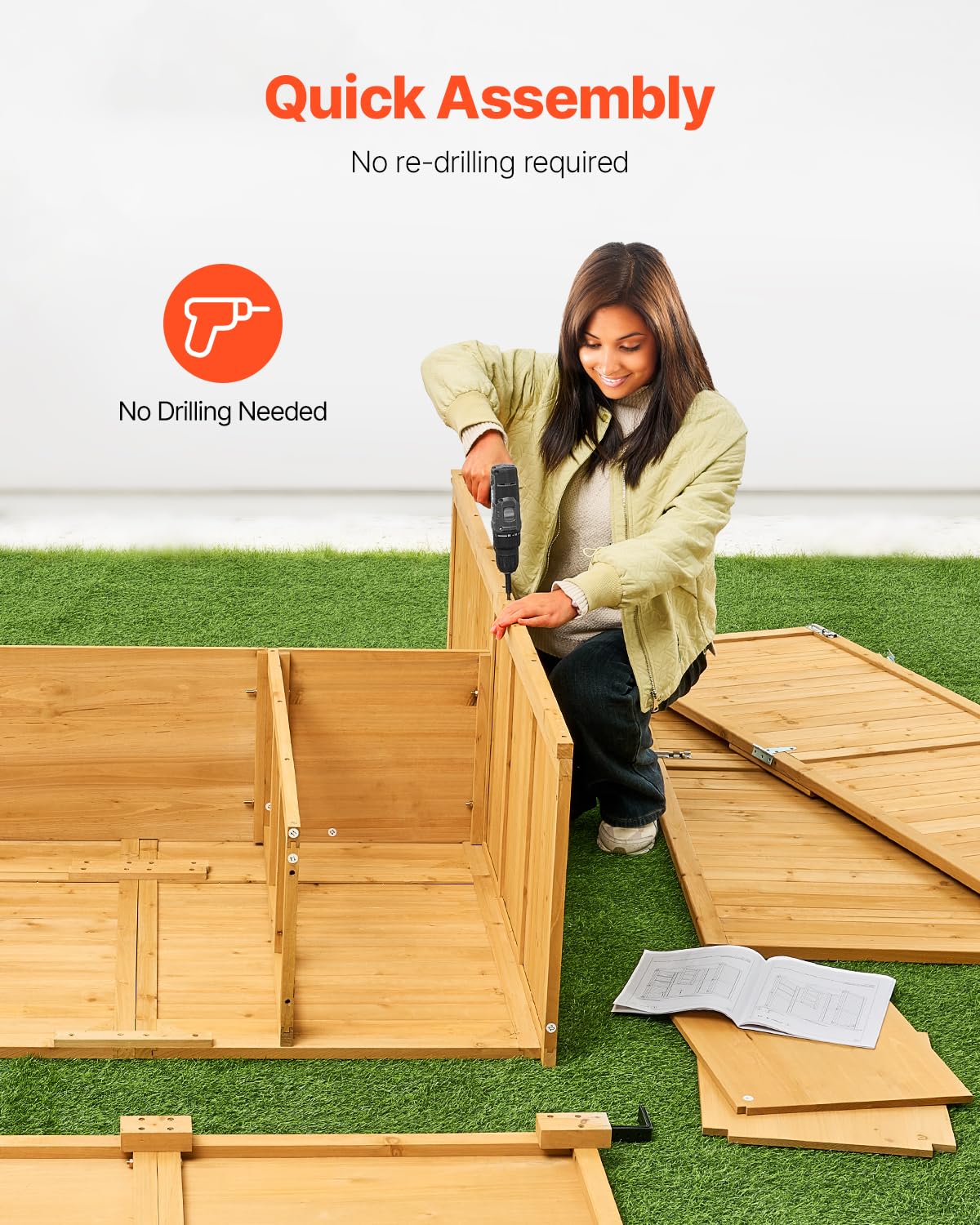 Large Wooden Outdoor Storage S - Gardening Tools Storage avis et prix