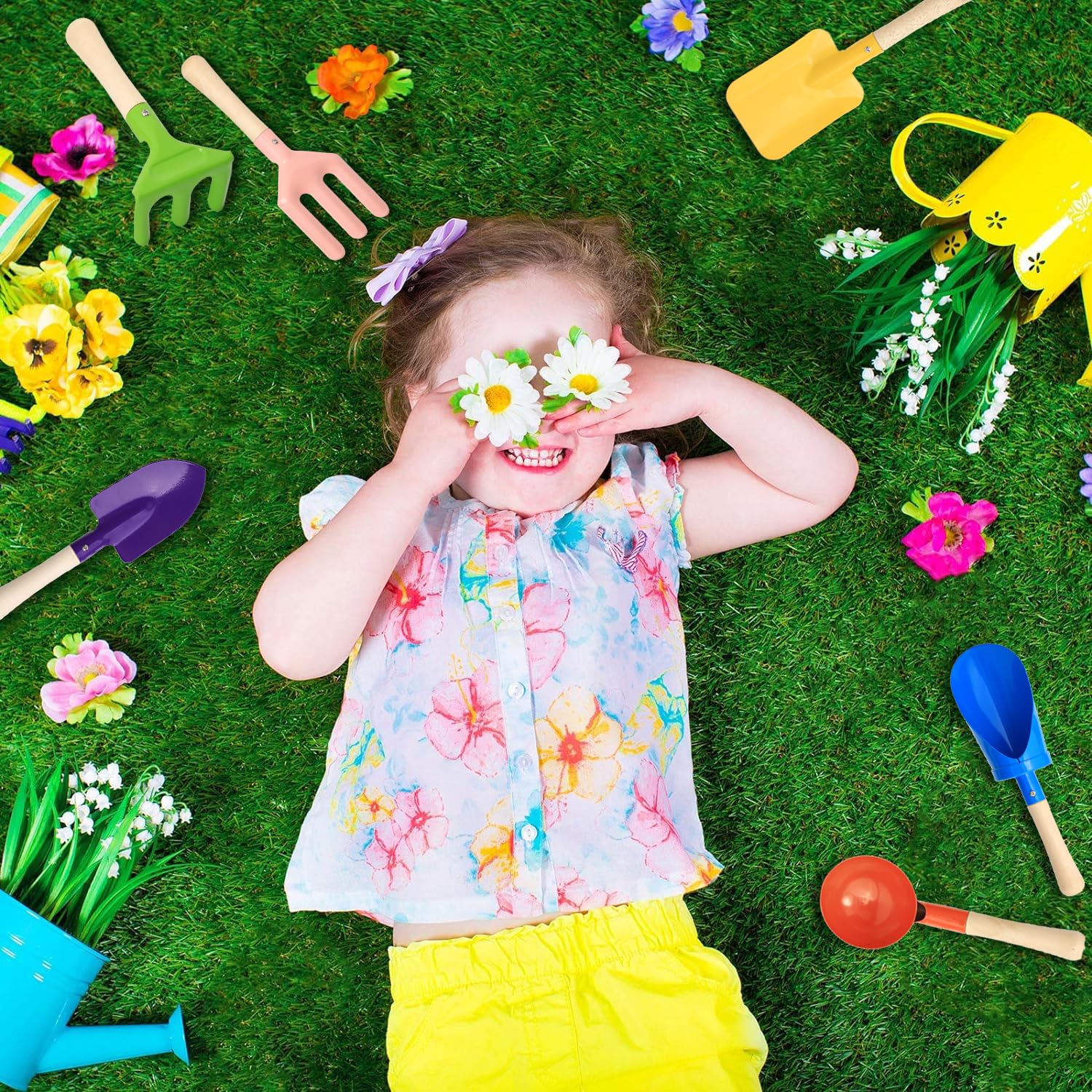 Colorful 6pcs Multifunctional  - Gardening Tools Kit For Kids avis et prix