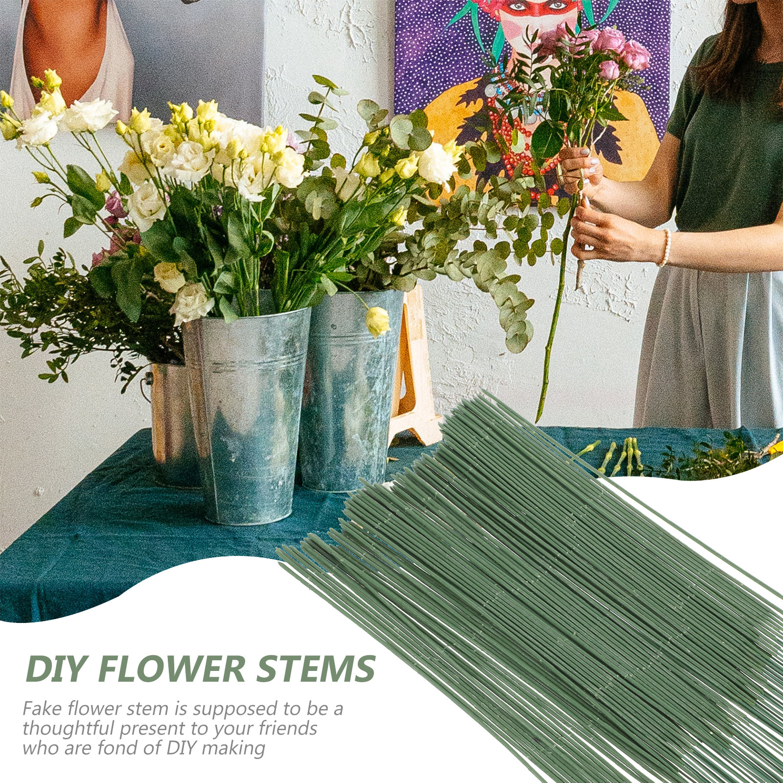 100Pcs Artificial Flower Stems - Gardening Tools Diy avis et prix