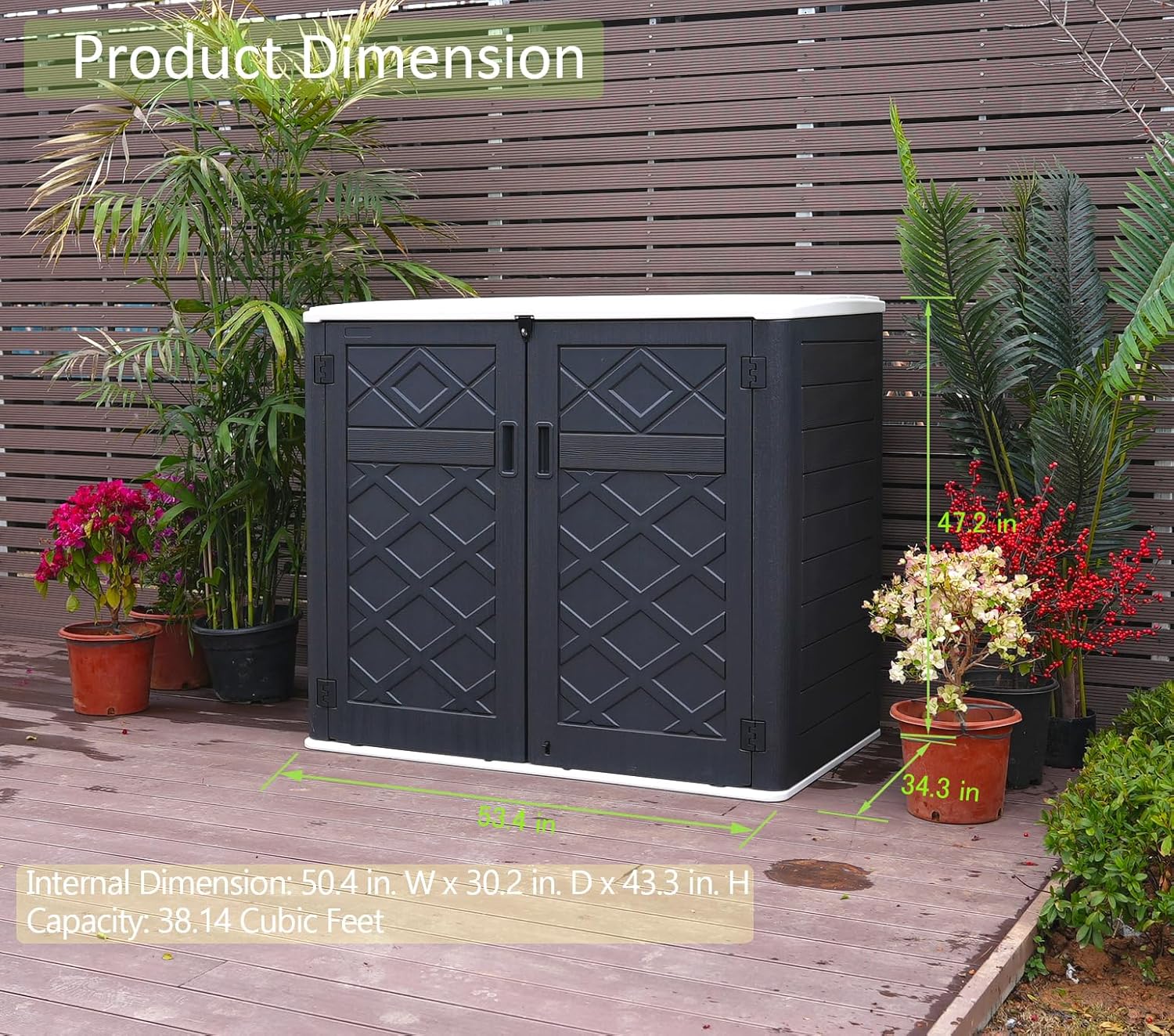 Weather-Resistant Horizontal O - Gardening Tools Storage avis et prix