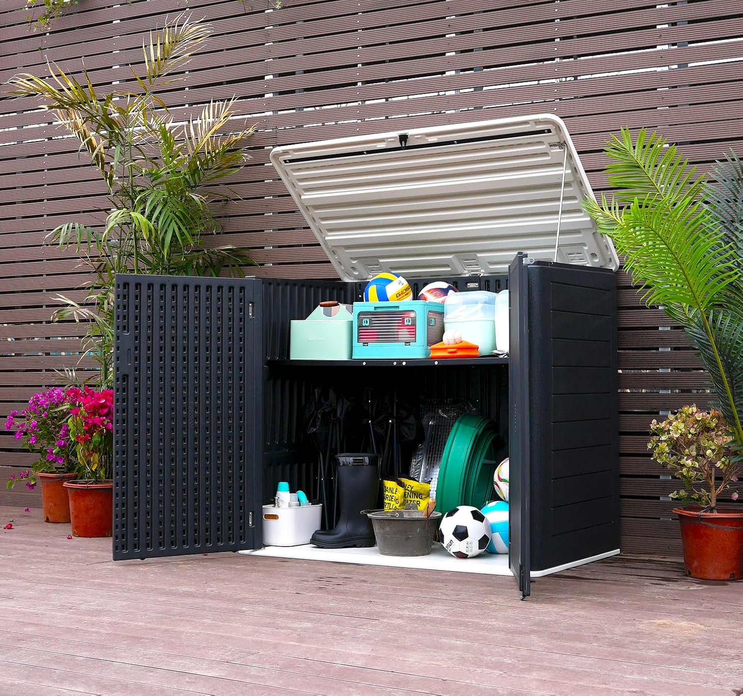 Weather-Resistant Horizontal O - Gardening Tools Storage avis et prix