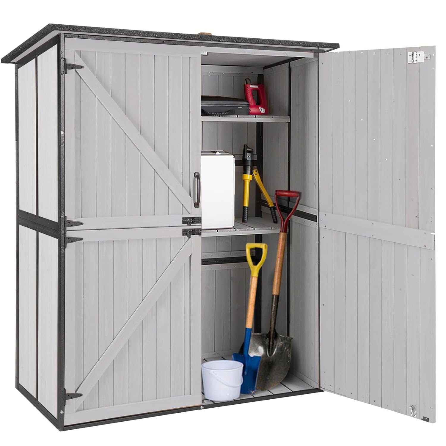 Outdoor Cabinet Storage Shed w - Gardening Tools Storage avis et prix