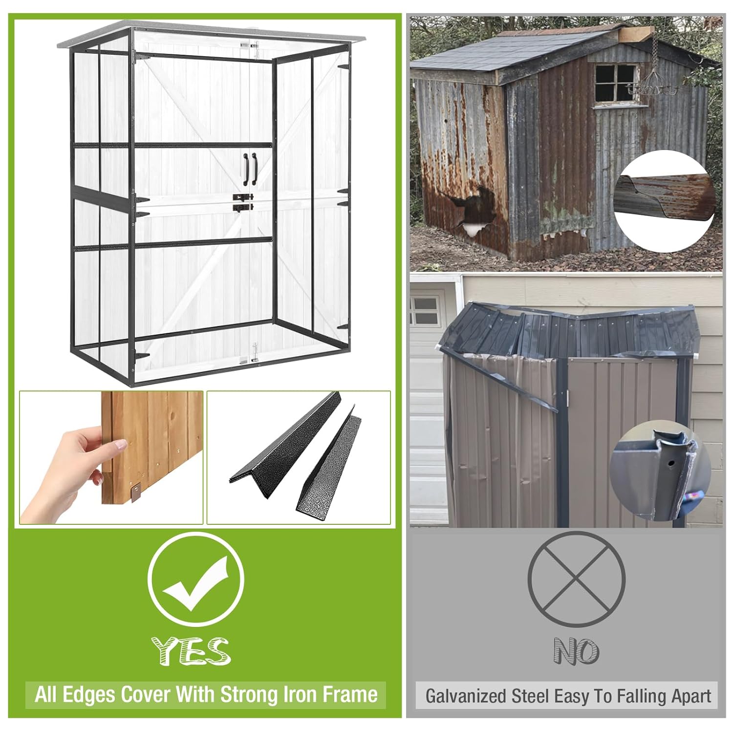 Outdoor Cabinet Storage Shed w - Gardening Tools Storage avis et prix