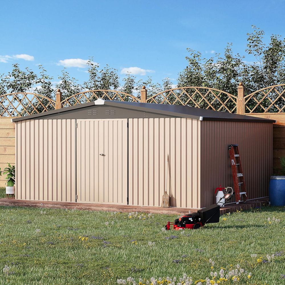14' x 12' Outdoor Metal Storag - Gardening Tools Storage avis et prix