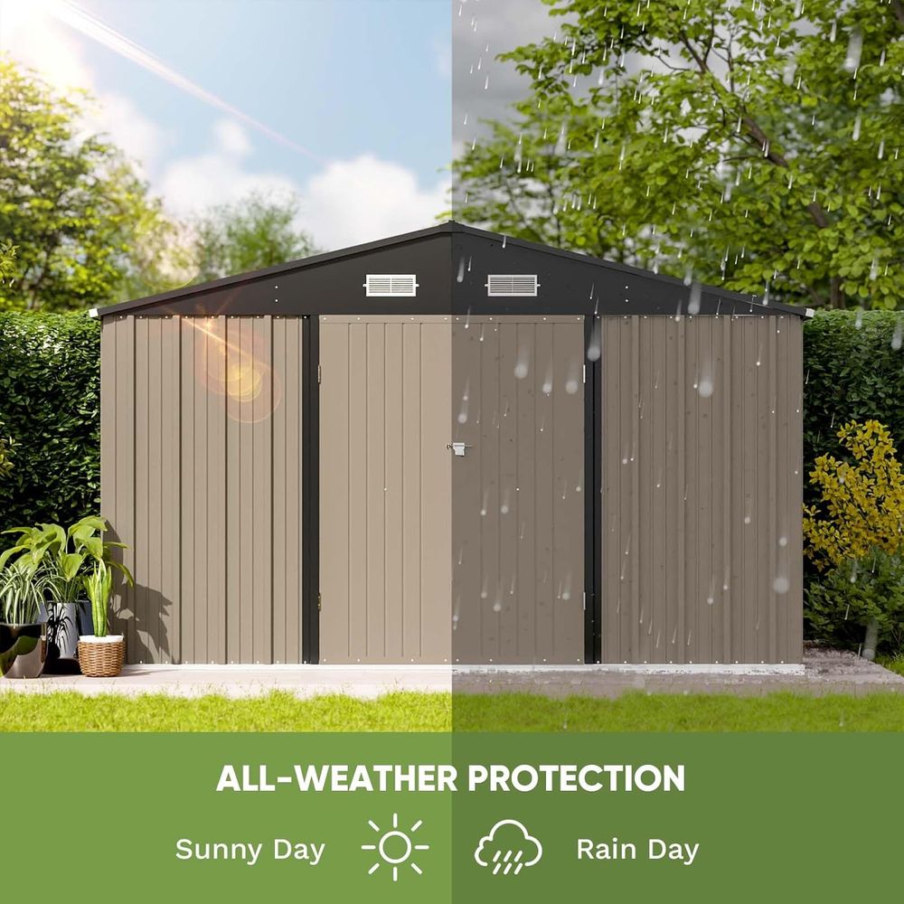 10x8ft Outdoor Storage Shed -  - Gardening Tools Storage avis et prix