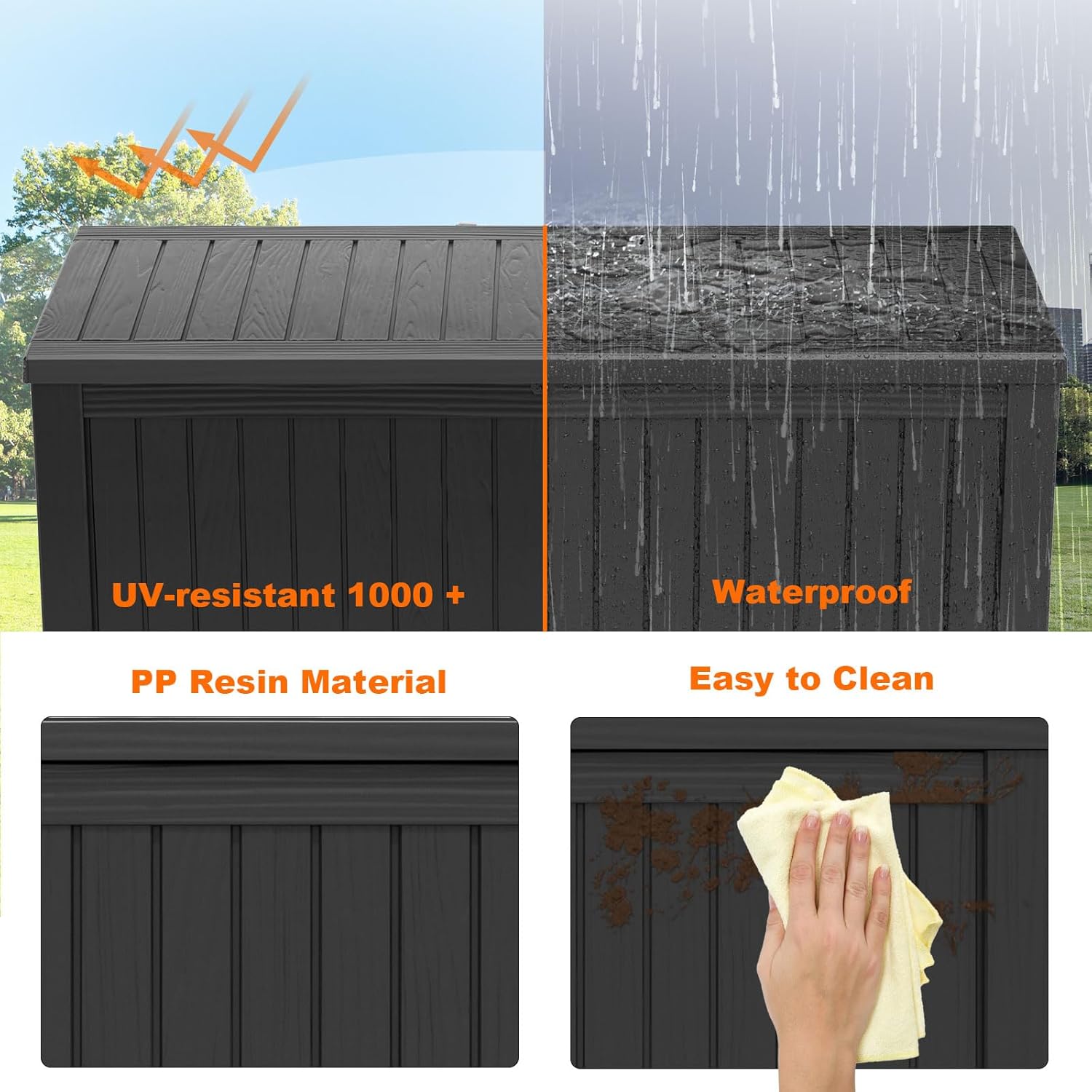 180Gal Lockable Resin Deck Box - Gardening Tools Storage avis et prix