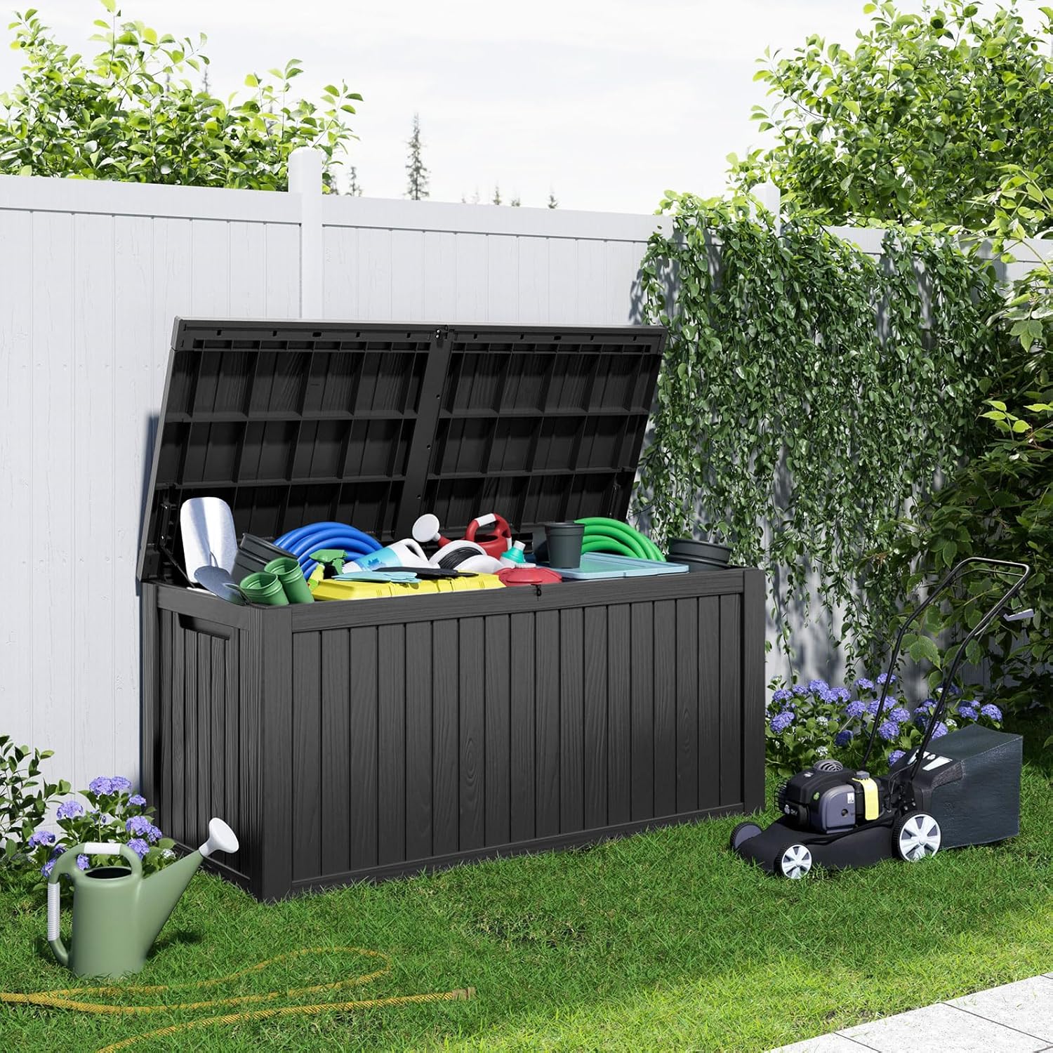 180Gal Lockable Resin Deck Box - Gardening Tools Storage avis et prix