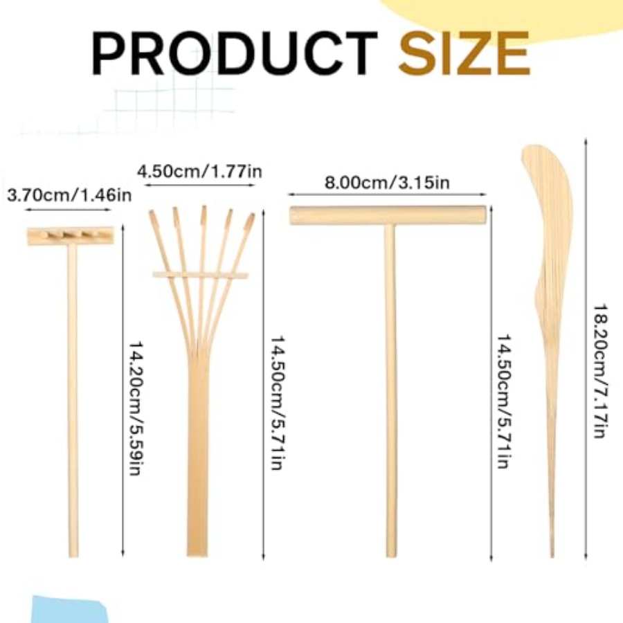 4 PCS Mini Sand Rake Zen Garde - Zen Gardening Tools avis et prix