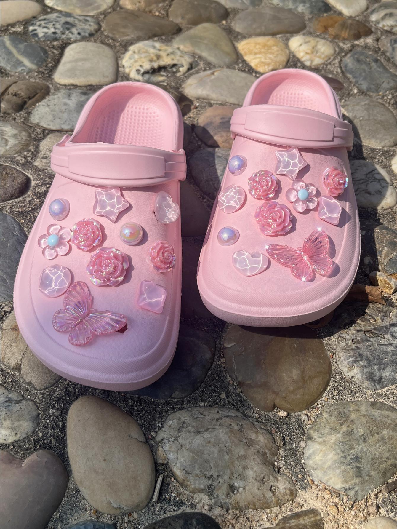 22 pcsbeach shoes Shoe Flower  - Gardening Tools Pink avis et prix